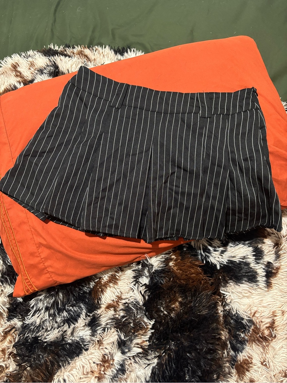 Black Pinstripe Women's Shorts - Classic Tailored Style
